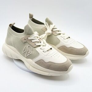 Stuart Weitzman 5050 Sneakers Size 10 Womens White/Grey made Italy, NEW no box